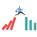 پیش‌نمایش فایل businessman-jumping-off-the-falling-chart-8880955 از پک کسب و کار