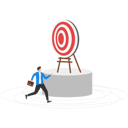 پیش‌نمایش فایل businessman-running-around-the-target-8880972 از پک کسب و کار