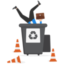 پیش‌نمایش فایل businessmen-dropped-into-trash-8880979 از پک کسب و کار