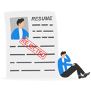 پیش‌نمایش فایل job-application-rejected-8916508 از پک مفاهیم کسب‌وکار