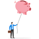 پیش‌نمایش فایل businessman-holding-balloon-pink-piggy-bank-8874251 از پک سرمایه گذاری کسب‌وکار