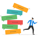 پیش‌نمایش فایل businessman-with-bicycle-running-away-from-collapsing-stack-of-messages-and-spam-8874237 از پک سرمایه گذاری کسب‌وکار