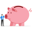 پیش‌نمایش فایل businessmen-dream-of-big-pink-piggy-bank-8874246 از پک سرمایه گذاری کسب‌وکار