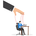 پیش‌نمایش فایل big-hand-controls-puppet-businessman-in-his-working-activity-9014287 از پک کسب و کار