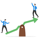 پیش‌نمایش فایل businessman-balance-seesaw-green-arrow-graph-lift-up-other-guy-soaring-9014266 از پک کسب و کار