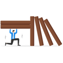 پیش‌نمایش فایل businessman-company-leader-remove-domino-to-stop-domino-effect-collapse-9014267 از پک کسب و کار
