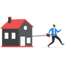 پیش‌نمایش فایل businessman-felt-depressed-and-got-chained-with-home-9014273 از پک کسب و کار