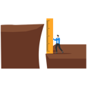 پیش‌نمایش فایل businessman-measuring-gap-between-cliff-9014271 از پک کسب و کار