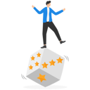 پیش‌نمایش فایل businessman-thinking-on-thumb-up-and-thumb-down-feedback-9014251 از پک کسب و کار
