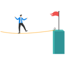 پیش‌نمایش فایل businessman-walking-on-rope-to-red-flag-symbol-9014254 از پک کسب و کار