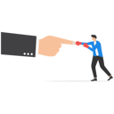پیش‌نمایش فایل brave-businessman-fight-and-keep-pushing-against-big-business-hands-9091305 از پک مفهوم کسب و کار
