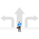 پیش‌نمایش فایل confused-businessman-thinking-about-right-business-pathway-9058809 از پک مفهوم کسب و کار