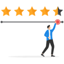 پیش‌نمایش فایل happy-customer-giving-stars-rating-as-a-feedback-9058816 از پک مفهوم کسب و کار