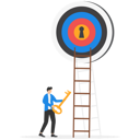پیش‌نمایش فایل smart-businessman-putting-golden-key-into-bullseye-target-key-hold-to-unlock-business-success-9058680 از پک مفهوم کسب و کار