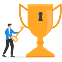 پیش‌نمایش فایل successful-businessman-had-success-key-to-winning-trophy-9058681 از پک مفهوم کسب و کار