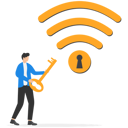 پیش‌نمایش فایل young-mobile-user-connect-to-wifi-network-with-padlock-encryption-9058791 از پک مفهوم کسب و کار