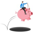 پیش‌نمایش فایل bravely-piggy-bank-jump-through-danger-hole-metaphor-9041257 از پک کسب و کار