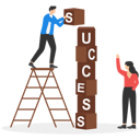 پیش‌نمایش فایل businessman-build-block-dice-with-text-success-9041244 از پک کسب و کار