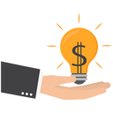 پیش‌نمایش فایل businessman-hand-carrying-bright-lightbulb-idea-with-dollar-money-sign-9041228 از پک کسب و کار
