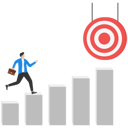 پیش‌نمایش فایل businessman-walking-on-bars-chart-to-target-9041252 از پک کسب و کار
