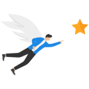 پیش‌نمایش فایل businessmen-reach-out-for-star-by-using-his-wings-9041239 از پک کسب و کار