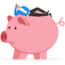 پیش‌نمایش فایل man-sleeping-on-piggy-bank-9041258 از پک کسب و کار