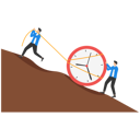 پیش‌نمایش فایل business-people-riding-clock-up-rising-arrow-9041193 از پک کسب و کار