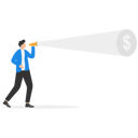 پیش‌نمایش فایل businessman-holding-flashlight-and-reveal-dollar-sign-9041120 از پک کسب و کار