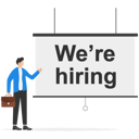 پیش‌نمایش فایل businessman-showing-we-are-hiring-9041147 از پک کسب و کار