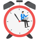 پیش‌نمایش فایل businessman-using-computer-laptop-sitting-on-clock-working-at-night-9041188 از پک کسب و کار