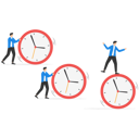 پیش‌نمایش فایل businessmen-riding-rolling-clock-face-with-confidence-9041181 از پک کسب و کار