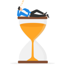 پیش‌نمایش فایل man-sleeping-in-hammock-in-counting-down-sandglass-and-moonlight-9041196 از پک کسب و کار
