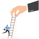 پیش‌نمایش فایل ambitious-businessman-about-to-climb-up-ladder-to-overcome-giant-hand-stopping-him-9176647 از پک کسب و کار