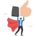پیش‌نمایش فایل businessman-picking-the-thumb-up-like-an-icon-9176661 از پک کسب و کار