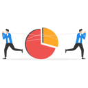 پیش‌نمایش فایل businessman-and-rival-fighting-for-biggest-pie-chart-segment-9184819 از پک کسب و کار