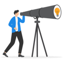 پیش‌نمایش فایل businessman-looking-for-idea-light-bulb-through-telescope-9184820 از پک کسب و کار
