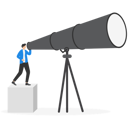 پیش‌نمایش فایل businessman-looking-through-oversized-long-telescope-to-see-future-9184822 از پک کسب و کار