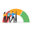 پیش‌نمایش فایل colleagues-helping-together-to-push-pointers-of-performance-gauge-to-the-best-9184943 از پک کسب و کار