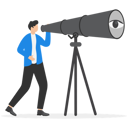 پیش‌نمایش فایل curious-businessman-look-through-binoculars-with-big-eyes-9184824 از پک کسب و کار