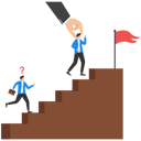 پیش‌نمایش فایل manager-hand-helping-employee-overtake-colleagues-to-top-of-stair-9184837 از پک کسب و کار