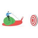 پیش‌نمایش فایل business-leader-snail-with-employee-to-target-for-success-9296126 از پک مفهوم کسب و کار
