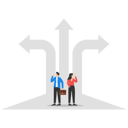 پیش‌نمایش فایل business-team-with-crossroads-and-decision-to-success-9295981 از پک مفهوم کسب و کار