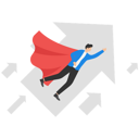 پیش‌نمایش فایل businessman-flying-and-arrows-9296005 از پک مفهوم کسب و کار