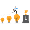 پیش‌نمایش فایل businessman-jumps-over-light-bulbs-9295468 از پک مفهوم کسب و کار