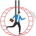 پیش‌نمایش فایل businessman-running-in-a-rat-wheel-9295024 از پک مفهوم کسب و کار