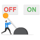 پیش‌نمایش فایل businessman-turning-on-giant-switch-9295027 از پک مفهوم کسب و کار