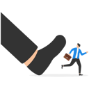 پیش‌نمایش فایل little-manager-escaping-from-a-giant-foot-9295465 از پک مفهوم کسب و کار