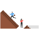 پیش‌نمایش فایل male-manager-climbing-the-career-ladder-and-female-going-down-9295403 از پک مفهوم کسب و کار