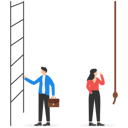 پیش‌نمایش فایل male-manager-going-to-climb-a-ladder-9294887 از پک مفهوم کسب و کار