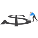 پیش‌نمایش فایل man-with-flashlight-looking-into-hole-in-the-shape-of-dollar-9295022 از پک مفهوم کسب و کار